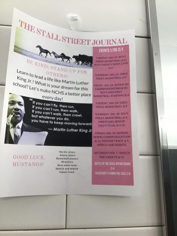 The stall street Journal helps students stay up to date on upcoming events.