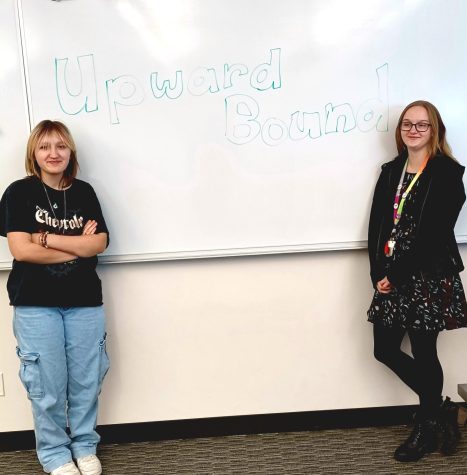 Anna Skimbova (11) and Upward Bound program Assistant Sariah St. Clair gather at Casper College to discuss college preparation and meet student time requirements. “UB helped me have a better college experience,” says St. Clair.
