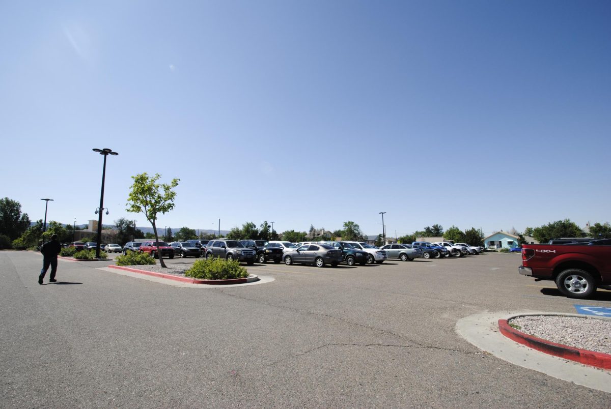 Pictured is the NCHS parking lot on a Friday afternoon, which is the beginning of the first lunch. The parking lot is usually less crowded on Friday afternoons due to students off campus for lunch and sports. 